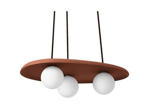 4058075841109 - Decor Pendelleuchte Clay Nest aus Ton mit nestförmigen Lampenkorpussen in Braun 3-flammig G9 Steckfassung für moderne Beleuchtung in Innenräumen