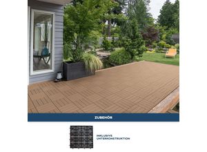 4058166018625 - WPC Bavaro Terrassenfliesen 11 Stck 30x30 cm 1m² teak