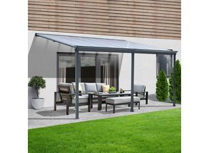 4058166024787 - HOME DELUXE Terrassenüberdachung SOLIS 557 x 303 x 226   278 cm - grau