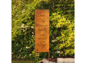 4058166059697 - Rost Gartenstecker tag ohne lächeln - Made in Germany Edel Rost Garten Gartenschild - Home Deluxe 4058166059697 - Rost Gartenstecker tag ohne lächeln - Made in Germany Edel Rost Garten Gartenschild - Home Deluxe