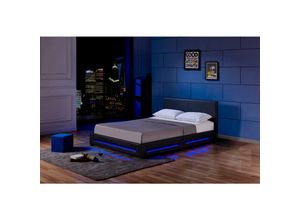 4058166108555 - HOME DELUXE - LED Bett ASTEROID - Alle Varianten I Polsterbett Bett inkl Lattenrost I weiß 90 x 200 cm I weiß 90 x 200 cm I schwarz 180 x 200 cm 4058166108555 - HOME DELUXE - LED Bett ASTEROID - Alle Varianten I Polsterbett Bett inkl Lattenrost I weiß 90 x 200 cm I weiß 90 x 200 cm I schwarz 180 x 200 cm