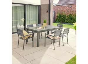 4058166202826 - HOME DELUXE Garten-Essgruppe Sitzgruppe CALIDO MADERA  schnell ausziehbar 180 