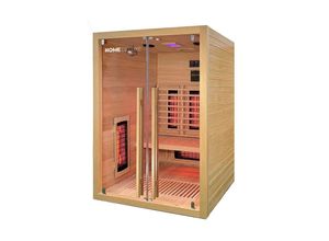 4058166243386 - HOME DELUXE – Infrarotkabine SONORA M – 135 x 105 x 190 cm - für 2 Personen 4 Vollspektrumstrahler Holz Hemlocktanne I Infrarotsauna Sauna