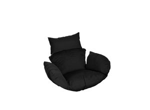 4058166267047 - Polyrattan Hängesessel cielo Farbe Schwarz Ausstattung Nur Kissen Poly Rattan Hängesessel Hängekorb - Home Deluxe