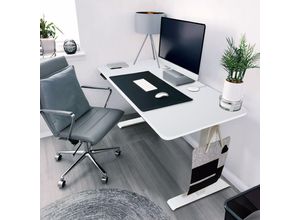 4058166267726 - Höhenverstellbarer Schreibtisch elektrisch lumina Farbe Weiß Größe 160 x 80 cm Höhenverstellbarer-Schreibtisch Arbeitsplatz Schreibpult Bürotisch