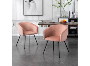4058166278487 - Esszimmerstuhl aria Samt Altrosa i Stühle 8 - Home Deluxe