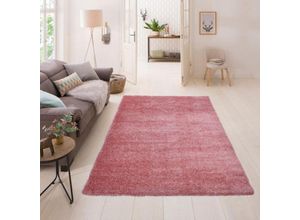 4058166280978 - HOME DELUXE - Hochflor Teppich SOFI Farbe Altrosa Größe 200 x 140 cm Teppich Hochflorteppich Flor Wohnzimmer