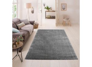 4058166281104 - HOME DELUXE - Hochflor Teppich SOFI Farbe Dunklegrau Größe 320 x 240 cm Teppich Hochflorteppich Flor Wohnzimmer