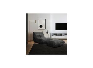 4058166284136 - HOME DELUXE Relaxsessel mit Hocker CHILL - versch Ausführungen - Anthrazit