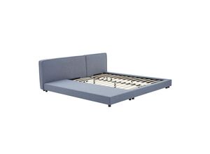 4058166293367 - HOME DELUXE - Bett mit Ablage GALAXIS Größe 140 x 200 cm Farbe Grau Bett Mit Matratze 180X200