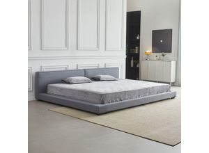 4058166293435 - Bett mit Ablage galaxis Größe 270 x 200 cm Farbe Grau Bett Mit Matratze 180X200 - Home Deluxe