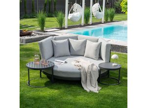 4058166302120 - HOME DELUXE Daybed Outdoor FLORIDA inkl Beistelltische - Ø 170 cm