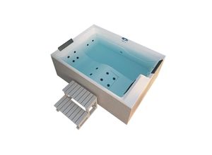 4058166318831 - HOME DELUXE Outdoor Whirlpool NIMBUS DELUXE mit Treppe und Thermoabdeckung