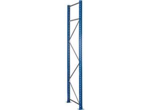 4058255036868 - Schulte Lagertechnik Palettenregal-Ständerrahmen S635-B20 unmontiert T 800 x H 5000 mm Stützenbreite 100 mm blau verzinkt