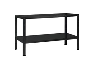 4058255083480 - Schulte Regalwelt - Steckregal mit 2 PowerMAX Fachböden 65 kg Tragkraft 43x120x40 cm (HxBxT) schwarz-Struktur Blackline Lagerregal 4058255083480 - Schulte Regalwelt - Steckregal mit 2 PowerMAX Fachböden 65 kg Tragkraft 43x120x40 cm (HxBxT) schwarz-Struktur Blackline Lagerregal