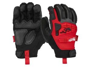 4058546298098 - Arbeitshandschuh schlagfest Gr 10 schwarz-rot - schwarz-rot - Milwaukee