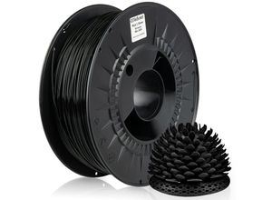 4058592511721 - - 5 x ® 3D Drucker 175mm pla Filament 1kg Spule Rolle Premium Schwarz RAL9005 - Schwarz