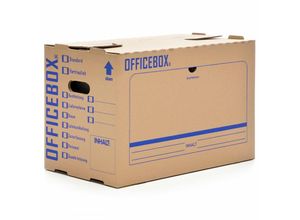 4058592512322 - Kk Verpackungen - 5 x Officebox® Archivbox Officebox Ordnerkarton Archivkarton mit Sichtfenster braun - Braun