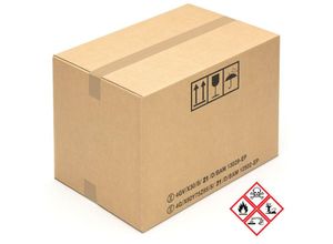 4058592614866 - Kk Verpackungen - 5 Gefahrgut Kartons 570 x 370 x 430 mm Wellpappe Versandkartons Gefahrstoffe - Braun