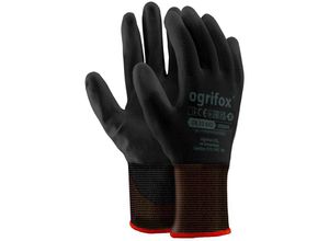 4058592817434 - Ogrifox - 240 Paar Arbeitshandschuhe Polyester Polyethan Beschichtet Montage Schutzhandschuh schwarz Größe 8 - Schwarz