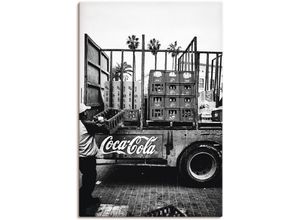 4058661168092 - Wandbild ARTLAND CocaCola-LKW in El Jadida - Marokko Bilder Gr B H 60 cm x 90 cm Leinwandbild Auto Hochformat 1 St schwarz Bild Poster Bilder als Alubild Leinwandbild Wandaufkleber oder in versch Größen