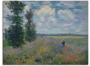 4058661225788 - Wandbild ARTLAND Poppies (in der Nähe von Argenteuil) Bilder Gr B H 80 cm x 60 cm Leinwandbild Felder 1 St bunt Bild Poster Bilder als Alubild Leinwandbild Wandaufkleber oder in versch Größen