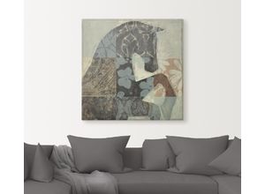 4058661384539 - Wandbild ARTLAND Gemustertes Pferd II Bilder Gr B H 50 cm x 50 cm Leinwandbild Haustiere quadratisch 1 St beige (naturfarben) Bild Poster Bilder als Alubild Leinwandbild Wandaufkleber oder in versch Größen