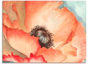 4058661388186 - Wandbild ARTLAND Wasserfarben Mohn II Bilder Gr B H 120 cm x 90 cm Leinwandbild Blumen Querformat 1 St rot Bild Poster Bilder als Alubild Leinwandbild Wandaufkleber oder in versch Größen