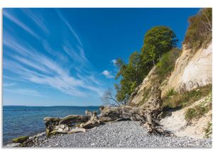 4058661404428 - Wandbild ARTLAND Kreidefelsen auf der Insel Rügen II Bilder Gr B H 90 cm x 60 cm Alu-Dibond-Druck Küste 1 St blau Kunstdrucke Bilder als Alubild Leinwandbild Wandaufkleber oder Poster in versch Größen