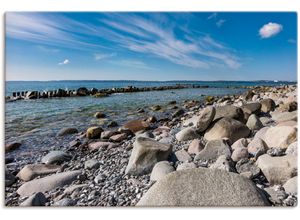 4058661404893 - Wandbild ARTLAND Ostseeküste auf der Insel Rügen Bilder Gr B H 90 cm x 60 cm Leinwandbild Küste 1 St blau Kunstdrucke Bilder als Alubild Leinwandbild Wandaufkleber oder Poster in versch Größen