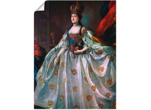 4058661423603 - Wandbild ARTLAND Krönungsporträt der Katharina II Bilder Gr B H 30 cm x 40 cm Poster Menschen Hochformat 1 St weiß Bild Metallbild Metallbilder Bilder als Alubild Leinwandbild Wandaufkleber oder Poster in versch Größen
