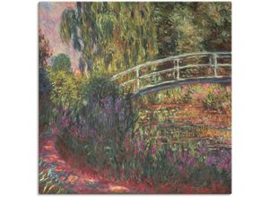 4058661453464 - Wandbild ARTLAND Japanische Brücke im Garten von Giverney Bilder Gr B H 70 cm x 70 cm Leinwandbild Garten 1 St grün Bild Poster Bilder als Alubild Leinwandbild Wandaufkleber oder in versch Größen