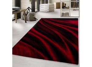 4058819074718 - Teppich AYYILDIZ TEPPICHE Miami 6630 Teppiche Gr B L 200 cm x 290 cm 12 mm 1 St rot (rot schwarz) Esszimmerteppiche Kurzflor Wohnzimmer