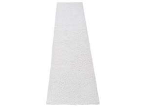 4058819087428 - Läufer HOME AFFAIRE Shaggy 30 Teppiche Gr B L 80 cm x 500 cm 30 mm 1 St weiß (snow) Teppichläufer Teppich-Läufer Brücke Uni-Farben besonders weich und kuschelig