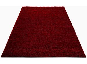 4058819087893 - Hochflor-Teppich HOME AFFAIRE Shaggy 30 Teppiche Gr B L 280 cm x 390 cm 30 mm 1 St rot (weinrot) Shaggyteppich Teppich Esszimmerteppiche Teppiche Teppich Uni Farben besonders weich und kuschelig