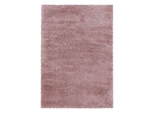 4058819102732 - Hochflor-Teppich AYYILDIZ TEPPICHE FLUFFY 3500 Teppiche Gr B L 140 cm x 200 cm 50 mm 1 St rosa (rosé) Esszimmerteppiche Langflor Shaggy uni robust auch in rund erhältlich Wohnzimmer