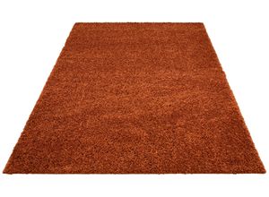 4058819112274 - Hochflor-Teppich HOME AFFAIRE Viva Teppiche Gr B L 160 cm x 230 cm 45 mm 1 St rosegold (kupfer) Esszimmerteppiche Uni Farben einfarbig besonders weich und kuschelig