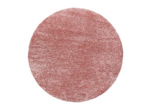 4058819118917 - Hochflor-Teppich AYYILDIZ TEPPICHE BRILLIANT 4200 Teppiche Gr Ø 160 cm 50 mm 1 St rosa (rosé) Esszimmerteppiche Wohnzimmer