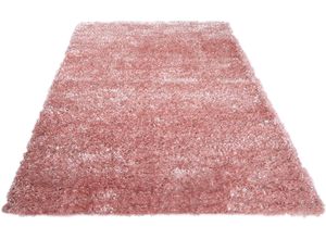 4058819125465 - Hochflor-Teppich MY HOME Senara Teppiche Gr B L 240 cm x 340 cm 50 mm 1 St rosa (rosé) Esszimmerteppiche weich einfarbig idealer Teppich für Wohnzimmer Schlafzimmer