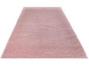 4058819128107 - Hochflor-Teppich BRUNO BANANI Shaggy Soft Teppiche Gr B L 160 cm x 230 cm 30 mm 1 St rosa (hellrosa) Esszimmerteppiche gewebt Uni Farben besonders weich und kuschelig