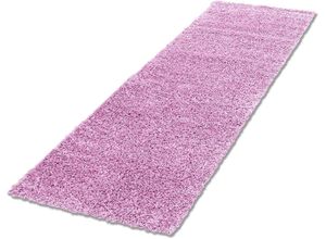 4058819128275 - Läufer HOME AFFAIRE Shaggy 30 Teppiche Gr B L 80 cm x 500 cm 30 mm 1 St rosa (hellrosa) Teppichläufer Teppich-Läufer Brücke Uni-Farben besonders weich und kuschelig