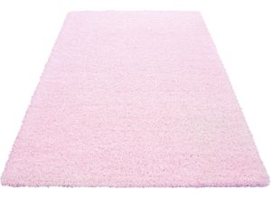 4058819128459 - Hochflor-Teppich HOME AFFAIRE Viva Teppiche Gr B L 240 cm x 320 cm 45 mm 1 St rosa (hellrosa) Esszimmerteppiche Uni Farben einfarbig besonders weich und kuschelig