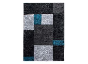 4058819136560 - Teppich AYYILDIZ TEPPICHE Hawaii 1330 Teppiche Gr B L 280 cm x 370 cm 13 mm 1 St blau (türkis) Esszimmerteppiche handgearbeiteter Konturenschnitt Wohnzimmer