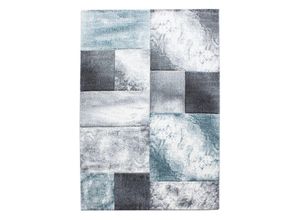 4058819136577 - Teppich AYYILDIZ TEPPICHE Hawaii 1710 Teppiche Gr B L 140 cm x 200 cm 13 mm 1 St blau Esszimmerteppiche handgearbeiteter robuster moderner Konturenschnitt