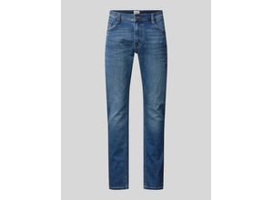 4058823435536 - Slim Fit Jeans mit Label-Patch Modell OREGON