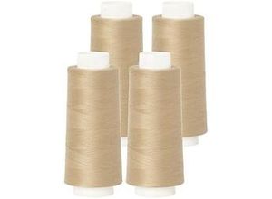 4058896051770 - Overlockgarn im 4er-Pack Stärke 120 2500m-Spule beige