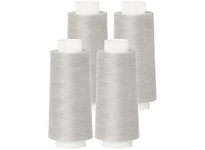 4058896051787 - Overlockgarn im 4er-Pack Stärke 120 2500m-Spule silber