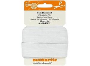 4058896052722 - Gummiband Breit-Elastik weiß Breite 30 mm Länge 5 m