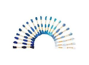 4058896064534 - Qualitäts-Sticktwist Blau Inhalt 20 Strängchen à 8 m