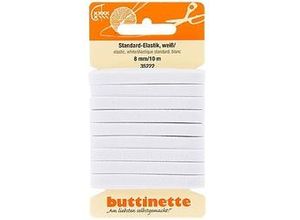 4058896069157 - Gummiband Standard-Elastik weiß Breite 8 mm Länge 10 m